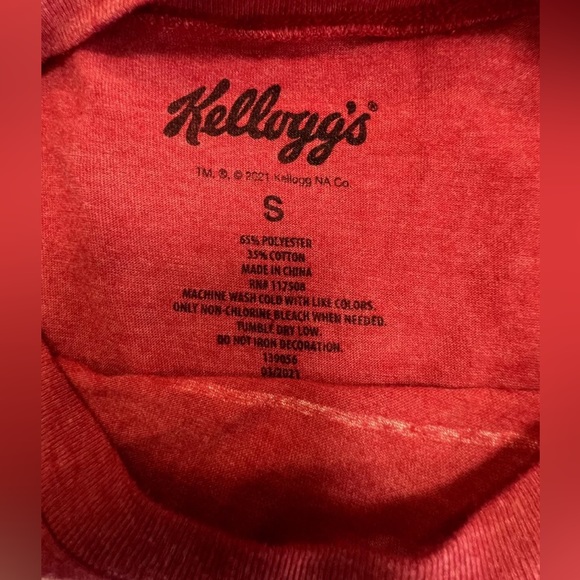 Kelloggs Cheez-It T-shirt Red Size Adult Small - Picture 4 of 4